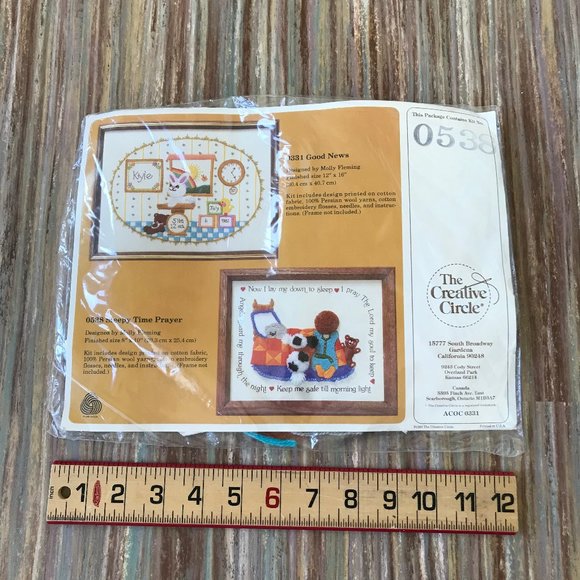 Creative Circle Sleepy Time Prayer Crewel Embroidery Kit 0538 Vintage 1984 - Picture 2 of 3